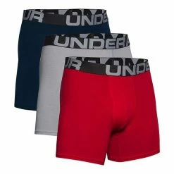 Men's Under Armour 3-pack Charged Cotton® Stretch 6-inch Boxerjock® Boxer Briefs 100 White -Under Armour SHOP unnamed file 1766