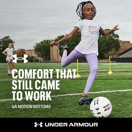 Girls 7-16 Under Armour Motion Leggings Vivid Lilac 5 Girls 7-16 Under Armour Motion Leggings Vivid Lilac - Image 5