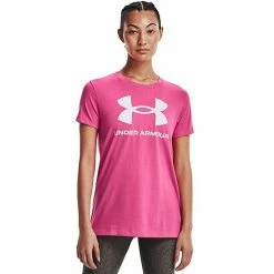Women's Under Armour Graphic Tee Bubble Gum White -Under Armour SHOP unnamed file 1945