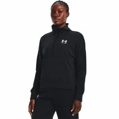 Women's Under Armour Rival Fleece 1/2-Zip Pullover Oatmeal Light Heather