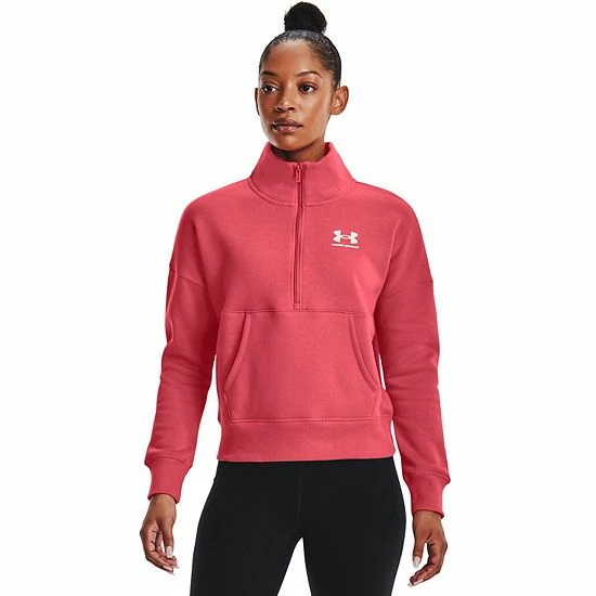 Women's Under Armour Rival Fleece 1/2-Zip Pullover Oatmeal Light Heather 7 Women's Under Armour Rival Fleece 1/2-Zip Pullover Oatmeal Light Heather - Image 7