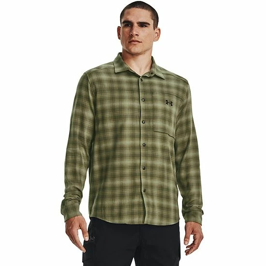 Men's Under Armour Tradesman Flex Flannel Shirt Baroque Green 7 Men's Under Armour Tradesman Flex Flannel Shirt Baroque Green - Image 7