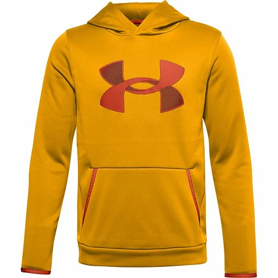 Boys 8-20 Under Armour Armour Fleece® Big Logo Hoodie Green Citrine 12 Boys 8-20 Under Armour Armour Fleece® Big Logo Hoodie Green Citrine - Image 12