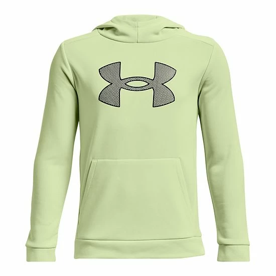 Boys 8-20 Under Armour Armour Fleece® Big Logo Hoodie Green Citrine 17 Boys 8-20 Under Armour Armour Fleece® Big Logo Hoodie Green Citrine - Image 17