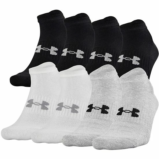 Men's Under Armour 6-pack + 2 Bonus No-Show Socks Red Assorted 2 Men's Under Armour 6-pack + 2 Bonus No-Show Socks Red Assorted - Image 2
