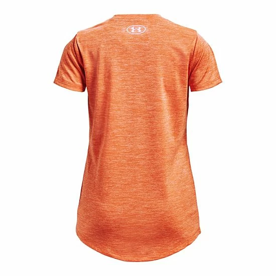 Girls 7-16 Under Armour Big Logo Twist Tech Tee Purple Zest 2 Girls 7-16 Under Armour Big Logo Twist Tech Tee Purple Zest - Image 2