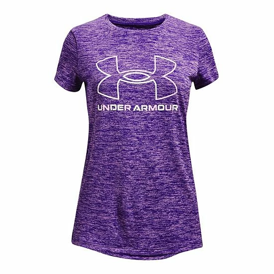 Girls 7-16 Under Armour Big Logo Twist Tech Tee Purple Zest 8 Girls 7-16 Under Armour Big Logo Twist Tech Tee Purple Zest - Image 8