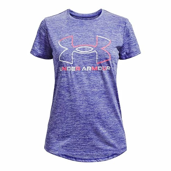 Girls 7-16 Under Armour Big Logo Twist Tech Tee Purple Zest 18 Girls 7-16 Under Armour Big Logo Twist Tech Tee Purple Zest - Image 18
