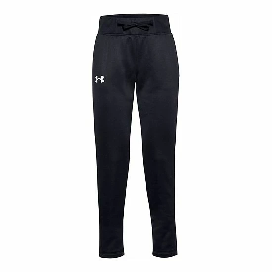 Girls 7-16 Under Armour Armour Fleece® Pants Black White 1 Girls 7-16 Under Armour Armour Fleece® Pants Black White
