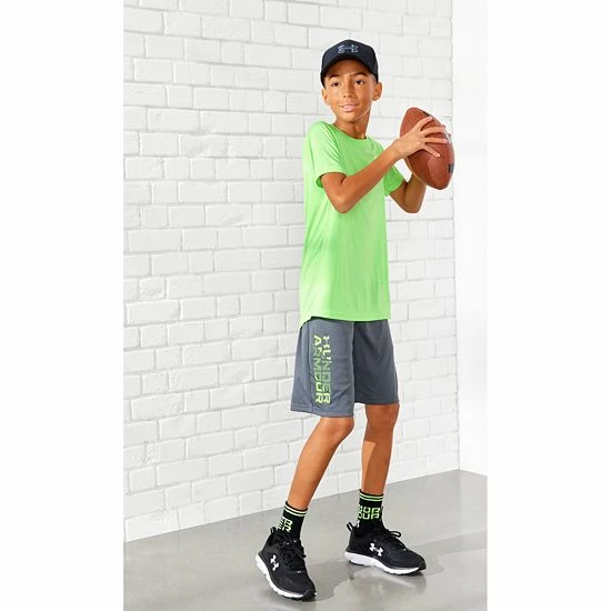 Boys 8-20 Under Armour Prototype 2.0 Wordmark Shorts Downpour Gray 3 Boys 8-20 Under Armour Prototype 2.0 Wordmark Shorts Downpour Gray - Image 3