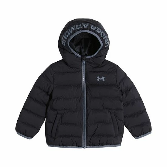 Toddler Boy Under Armour Puffer Midweight Hooded Jacket Black 6 Toddler Boy Under Armour Puffer Midweight Hooded Jacket Black - Image 6