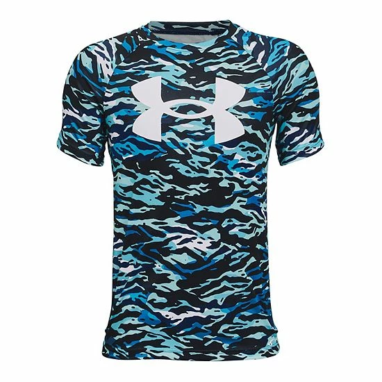 Boys 8-20 Under Armour Printed Tech Tee Royal 4 Boys 8-20 Under Armour Printed Tech Tee Royal - Image 4