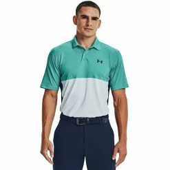 Big & Tall Under Armour Colorblock Performance Polo Glacier Blue