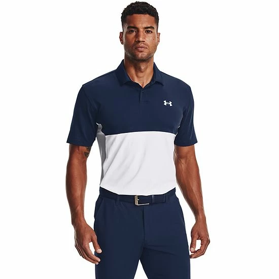 Big & Tall Under Armour Colorblock Performance Polo Glacier Blue 12 Big & Tall Under Armour Colorblock Performance Polo Glacier Blue - Image 12