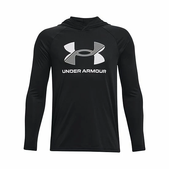 Boys 8-20 Under Armour Big Logo Tech Hoodie Black 5 Boys 8-20 Under Armour Big Logo Tech Hoodie Black - Image 5