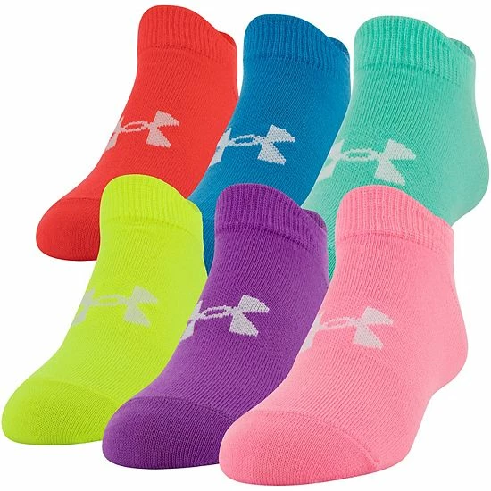 Girls Under Armour 6-pack Essential 2.0 No-Show Socks Cerise 8 Girls Under Armour 6-pack Essential 2.0 No-Show Socks Cerise - Image 8