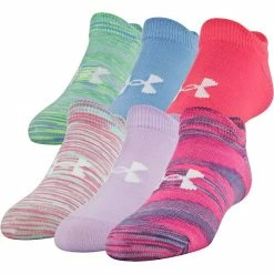 Girls Under Armour 6-pack Essential 2.0 No-Show Socks Cerise 27 Girls Under Armour 6-pack Essential 2.0 No-Show Socks Cerise -Under Armour SHOP unnamed file 3142