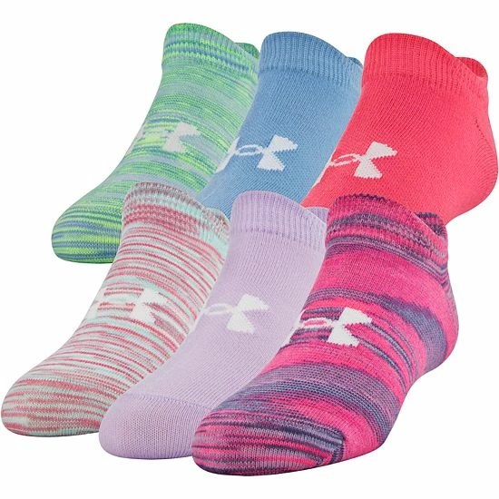 Girls Under Armour 6-pack Essential 2.0 No-Show Socks Cerise 10 Girls Under Armour 6-pack Essential 2.0 No-Show Socks Cerise - Image 10