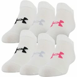 Girls Under Armour 6-pack Essential 2.0 No-Show Socks Cerise 29 Girls Under Armour 6-pack Essential 2.0 No-Show Socks Cerise -Under Armour SHOP unnamed file 3144