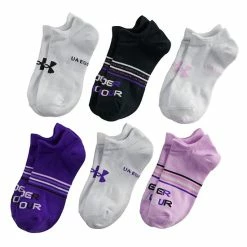 Girls Under Armour 6-pack Essential 2.0 No-Show Socks Cerise 30 Girls Under Armour 6-pack Essential 2.0 No-Show Socks Cerise -Under Armour SHOP unnamed file 3145