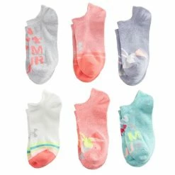 Girls Under Armour 6-pack Essential 2.0 No-Show Socks Cerise 32 Girls Under Armour 6-pack Essential 2.0 No-Show Socks Cerise -Under Armour SHOP unnamed file 3147
