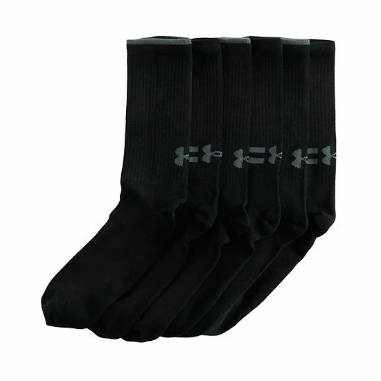 Men's Under Armour 6-pack Essential Lite Crew Socks White Academy 2 Men's Under Armour 6-pack Essential Lite Crew Socks White Academy - Image 2