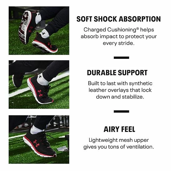 Under Armour Assert 9 Men's Running Shoes Black White 10 Under Armour Assert 9 Men's Running Shoes Black White - Image 10