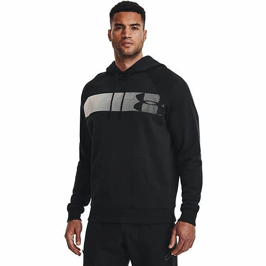 Men's Under Armour Rival Fleece Graphic Hoodie Mod Gray 9 Men's Under Armour Rival Fleece Graphic Hoodie Mod Gray - Image 9
