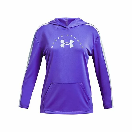 Girls 7-16 Under Armour Graphic Tech Hoodie Purple 6 Girls 7-16 Under Armour Graphic Tech Hoodie Purple - Image 6