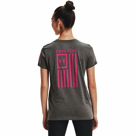 Women's Under Armour Freedom Veterans Day Flag Tee Pink Clay 1 Women's Under Armour Freedom Veterans Day Flag Tee Pink Clay