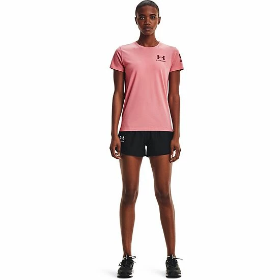 Women's Under Armour Freedom Veterans Day Flag Tee Pink Clay 3 Women's Under Armour Freedom Veterans Day Flag Tee Pink Clay - Image 3