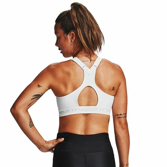 Women's Under Armour High Zip Crossback Sports Bra Black 2 Women's Under Armour High Zip Crossback Sports Bra Black - Image 2