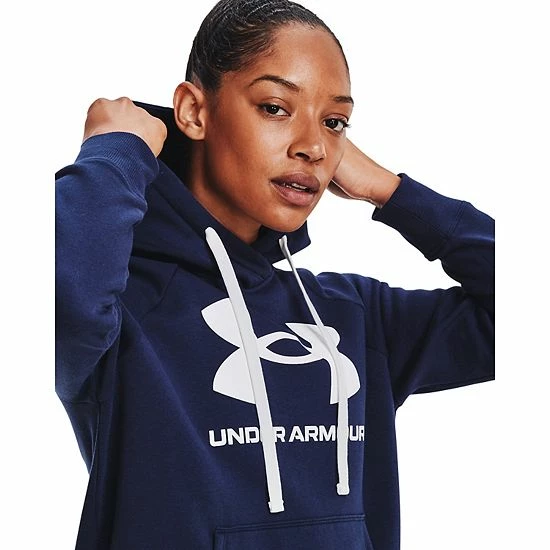 Women's Under Armour Rival Fleece Logo Hoodie White 4 Women's Under Armour Rival Fleece Logo Hoodie White - Image 4
