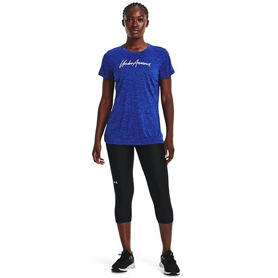 Women's Under Armour Twist Script Wordmark Tech Tee Halo Gray 3 Women's Under Armour Twist Script Wordmark Tech Tee Halo Gray - Image 3