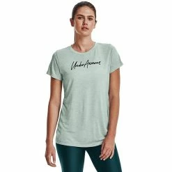 Women's Under Armour Twist Script Wordmark Tech Tee Halo Gray 17 Women's Under Armour Twist Script Wordmark Tech Tee Halo Gray -Under Armour SHOP unnamed file 3306