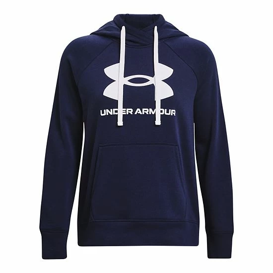 Women's Under Armour Rival Fleece Logo Hoodie White 5 Women's Under Armour Rival Fleece Logo Hoodie White - Image 5