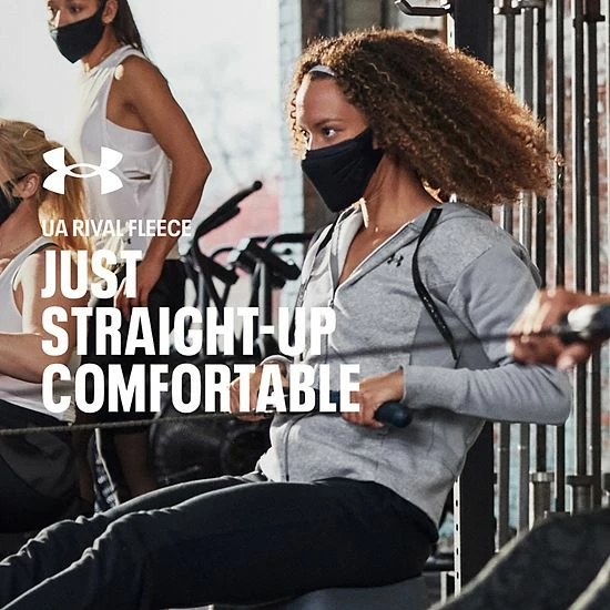 Women's Under Armour Rival Fleece Logo Hoodie White 7 Women's Under Armour Rival Fleece Logo Hoodie White - Image 7