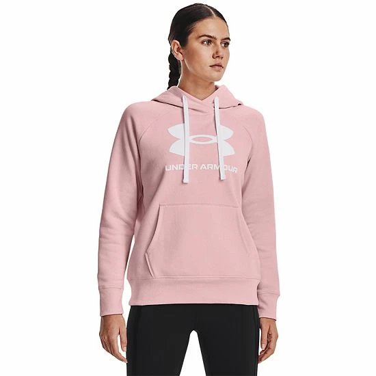 Women's Under Armour Rival Fleece Logo Hoodie White 8 Women's Under Armour Rival Fleece Logo Hoodie White - Image 8