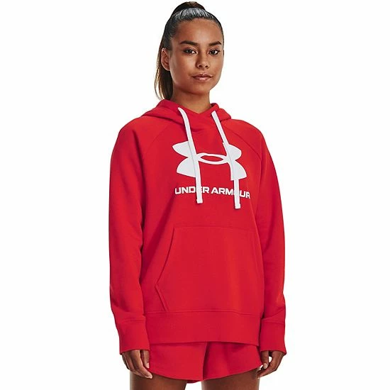 Women's Under Armour Rival Fleece Logo Hoodie White 10 Women's Under Armour Rival Fleece Logo Hoodie White - Image 10
