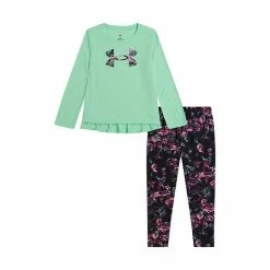 Girls 4-6x Under Armour Long-Sleeve Peplum Tee & Leggings Set