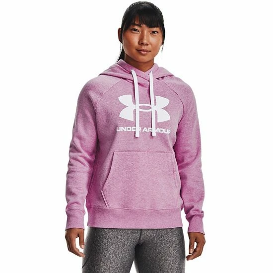 Women's Under Armour Rival Fleece Logo Hoodie White 12 Women's Under Armour Rival Fleece Logo Hoodie White - Image 12