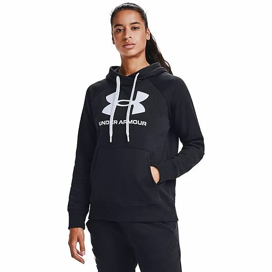 Women's Under Armour Rival Fleece Logo Hoodie White 15 Women's Under Armour Rival Fleece Logo Hoodie White - Image 15
