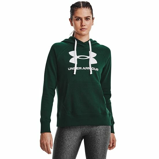 Women's Under Armour Rival Fleece Logo Hoodie White 17 Women's Under Armour Rival Fleece Logo Hoodie White - Image 17