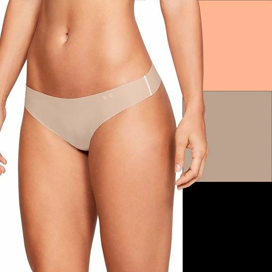 Women's Under Armour 3-pack Pure Stretch Thong Panty Club Purple 5 Women's Under Armour 3-pack Pure Stretch Thong Panty Club Purple - Image 5