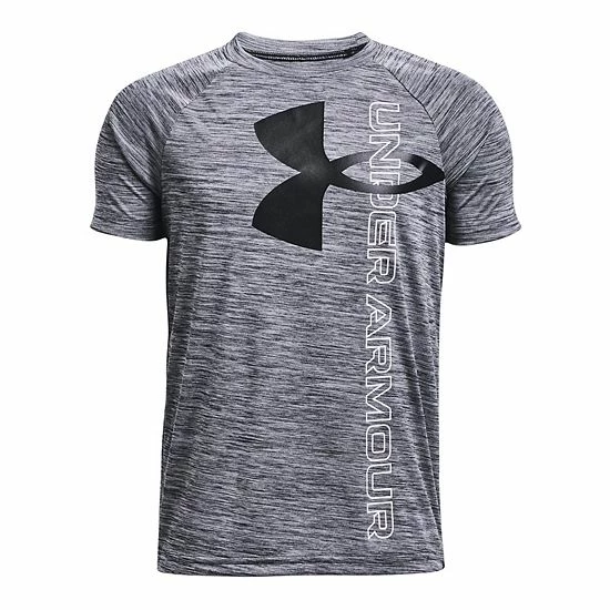 Boys 8-20 Under Armour Split Logo Tech Tee Blue 1 Boys 8-20 Under Armour Split Logo Tech Tee Blue