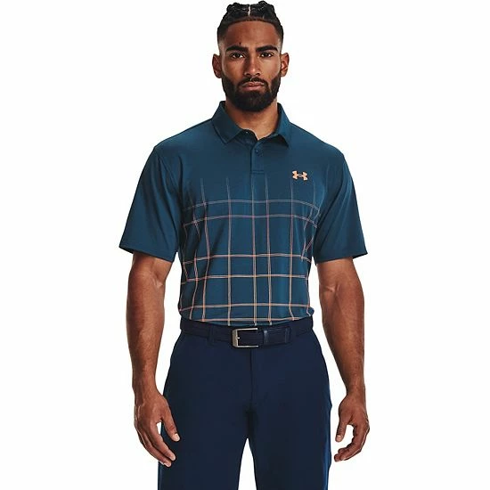 Men's Under Armour Performance Graphic Polo Oxford Blue 10 Men's Under Armour Performance Graphic Polo Oxford Blue - Image 10