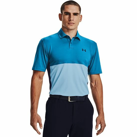 Men's Under Armour Performance Color Blocked Polo Bauhaus Blue Radio Red 9 Men's Under Armour Performance Color Blocked Polo Bauhaus Blue Radio Red - Image 9