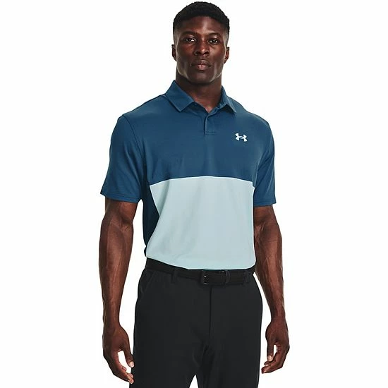 Men's Under Armour Performance Color Blocked Polo Bauhaus Blue Radio Red 12 Men's Under Armour Performance Color Blocked Polo Bauhaus Blue Radio Red - Image 12