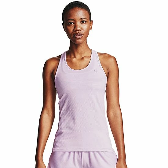 Women's Under Armour HeatGear® Racerback Tank Crystal Lilac 14 Women's Under Armour HeatGear® Racerback Tank Crystal Lilac - Image 14