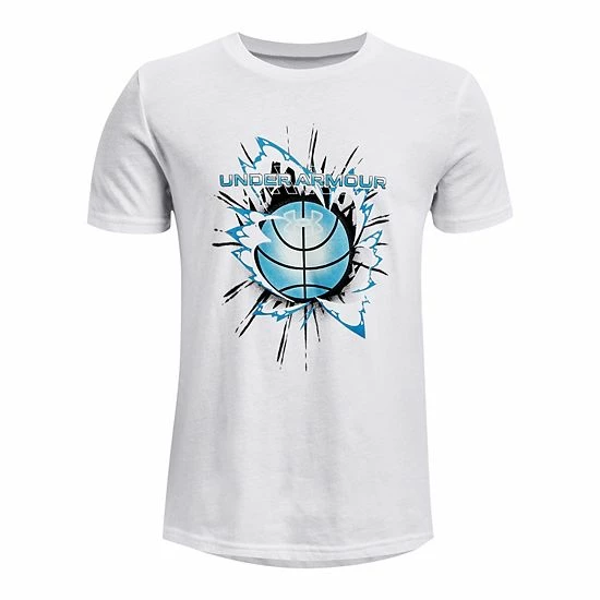 Boys 8-20 Under Armour Hoops Baseline Tee Black 4 Boys 8-20 Under Armour Hoops Baseline Tee Black - Image 4